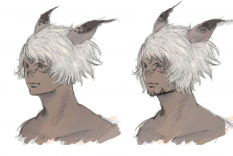 Concept art of Miqo'te Male Face from Final Fantasy XIV: A Realm Reborn