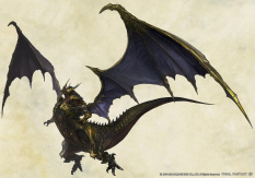 Concept art of Bahamut from Final Fantasy XIV: A Realm Reborn