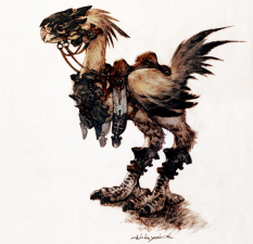 Concept art of Chocobo Legacy Mount from Final Fantasy XIV: A Realm Reborn