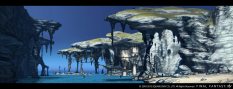 Concept art of Pirate Hideout from Final Fantasy XIV: A Realm Reborn