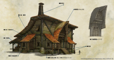 Concept art of Building Details from Final Fantasy XIV: A Realm Reborn