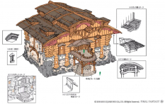 Concept art of Log Housing from Final Fantasy XIV: A Realm Reborn