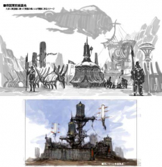 Concept art of Encampment from Final Fantasy XIV: A Realm Reborn