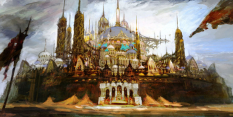 Concept art of Ul'dah from Final Fantasy XIV: A Realm Reborn