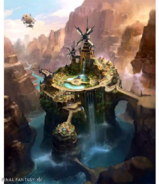 Concept art of Ul'dah Housing from Final Fantasy XIV: A Realm Reborn