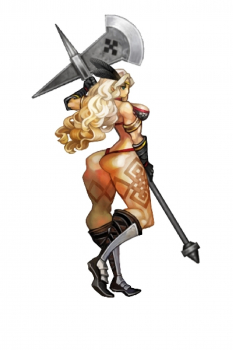 Concept art of the amazon from Dragon's Crown