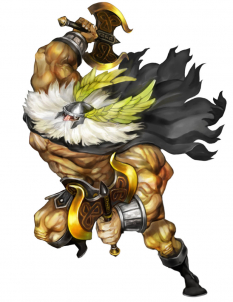 Concept art of the dwarf from Dragon's Crown