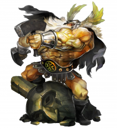 Concept art of the dwarf from Dragon's Crown