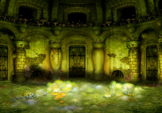 Concept art of a dungeon from Dragon's Crown