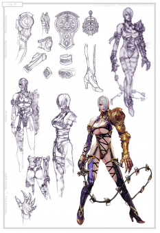 Concept art of Ivy from Soul Calibur IV