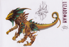 Concept art of Lizardman from Soul Calibur IV