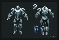 Concept art of titan armor from XCOM: Enemy Unknown