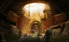 Concept art of a hidden base from XCOM: Enemy Unknown