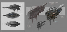 Concept art of the temple ship from XCOM: Enemy Unknown
