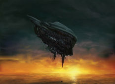 Concept art of the temple ship from XCOM: Enemy Unknown