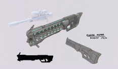 Concept art of a plasma sniper rifle from XCOM: Enemy Unknown