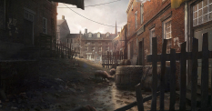 Boston Alley - concept art from Assassin's Creed III by William Wu