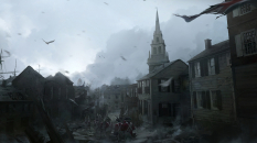 Boston Fire - concept art from Assassin's Creed III by William Wu