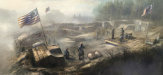 Continental Army Camp - concept art from Assassin's Creed III by Gilles Beloeil