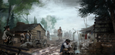Frontier Town - concept art from Assassin's Creed III