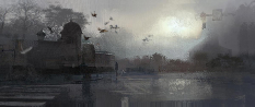 Historical New England - concept art from Assassin's Creed III by Donglu Yu