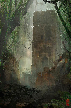 Mayan Ruins - concept art from Assassin's Creed III by Donglu Yu