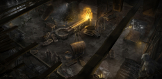 Fort Walcott Blacksmith - concept art from Assassin's Creed III by Khai Nguyen