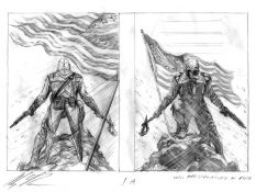 Promo Sketch - concept art from Assassin's Creed III by Alex Ross