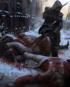 Massacre - concept art from Assassin's Creed III by Gilles Beloeil