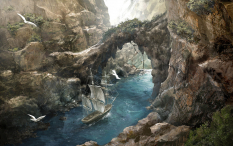 Aquila Entering Passage - concept art from Assassin's Creed III