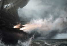 Naval Battle - concept art from Assassin's Creed III by William Wu