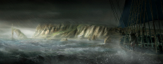 North American Stormy Day - concept art from Assassin's Creed III by Khai Nguyen