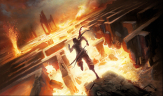 Fiery Jump - concept art from Prince of Persia 2008