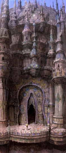 Building Concept - concept art from Gravity Rush by Takeshi Oga
