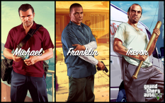Concept art of Michael; Franklin and Trevor from Grand Theft Auto V
