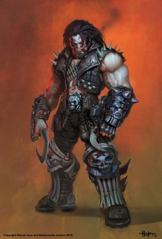 Concept art of Lobo from Injustice: Gods Among Us by Hunter Schulz
