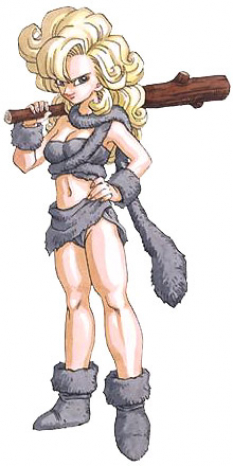 Concept art of Ayla from Chrono Trigger by Akira Toriyama