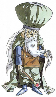 Concept art of Chancellor from Chrono Trigger by Akira Toriyama