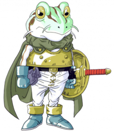 Concept art of Frog from Chrono Trigger by Akira Toriyama