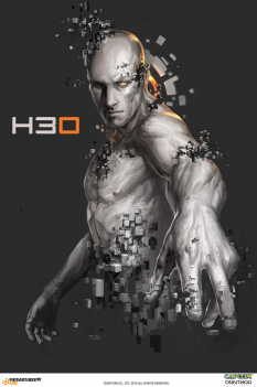 Concept art of H3O's digital form from Remember Me by Frederic Augis