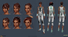 Concept art of hair concepts for Nilin from Remember Me by Frederic Augis