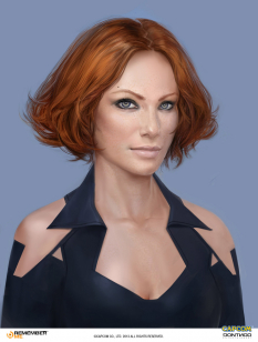 Concept art of Perky Maggie from Remember Me by Frederic Augis