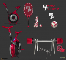 Concept art of Bloody Fluidz equipment from Remember Me by Frederic Augis