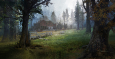 Concept art of an early light from The Last of Us by Aaron Limonick