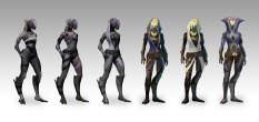 Concept art of Tali Zorah Nar Rayya concepts from Mass Effect 2 by Benjamin Huen