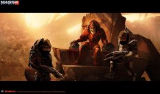 Concept art of Urdnot Wrex from Mass Effect 2 by Matt Rhodes