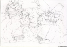 Concept Art of Iron Tager from BlazBlue: Calamity Trigger