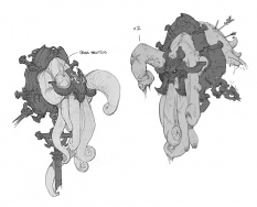 Concept art of early Straga concepts from Darksiders by Paul Richards