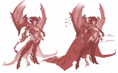 Concept art of Lilith from Darksiders by Paul Richards
