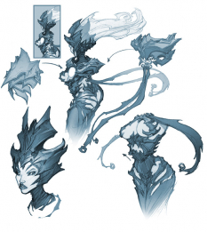 Concept art of wraiths from Darksiders by Paul Richards